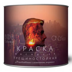 Краска ONLYeco акриловая, фасадная трещиностойкая, Ecoroom, 10 л, ведро