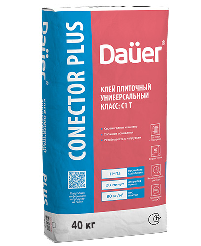 Conector Home Plus, 40 кг, Клей плиточный Универсальный C1, Dauer, мешок