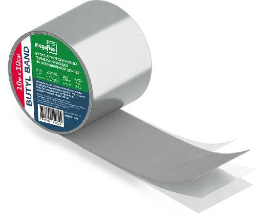 Megaflex Butyl Band 50 мм (10 м) Бутил-каучуковая лента-герметик самоклеящаяся
