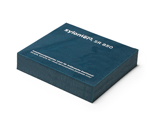 Эластомер Sylomer SR 850, бирюзовый, лист 1200 х 1500 х 25 мм, Acoustic Group