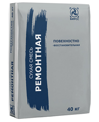 Штукатурная ремонтная смесь БИРСС 30, 40 кг