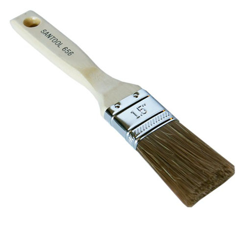 Кисть плоская со смешанной щетиной и деревянной ручкой 1,5" – ТСК Дипломат