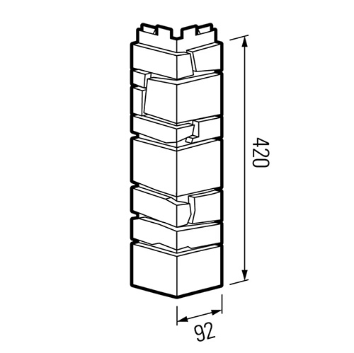 Угол наружный ТН ОПТИМА, Камень серый, Технониколь