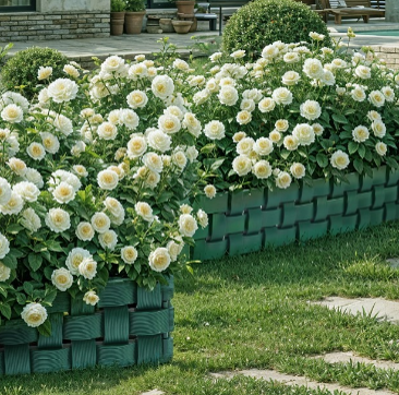 Садовое ограждение Плетенка зеленое, Стандартпарк