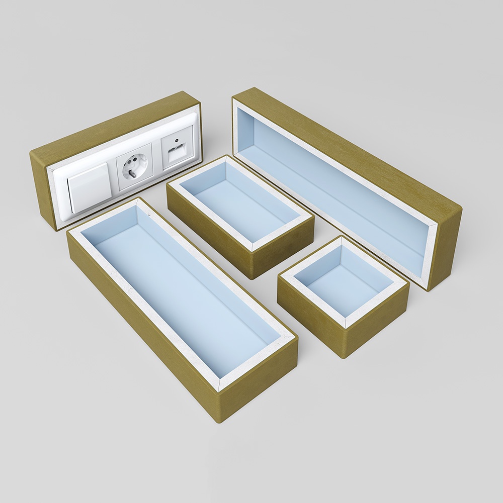 Звукоизоляционный подрозетник 4-секционный SoundGuard M-BOX 4  (340х120х45мм)(шт)