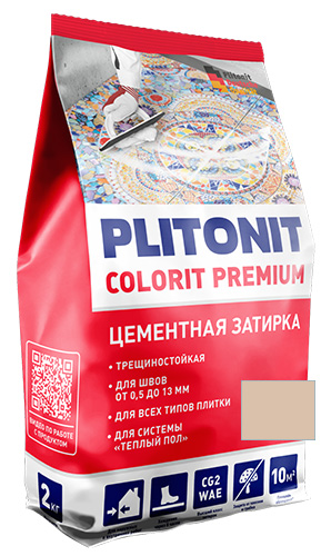 Затирка для швов с армирующими волокнами PLITONIT COLORIT PREMIUM натура, 2 кг