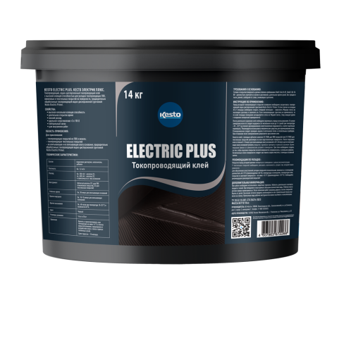 Водно-дисперсионный токопроводящий клей Electric Plus, 14 кг, Kesto