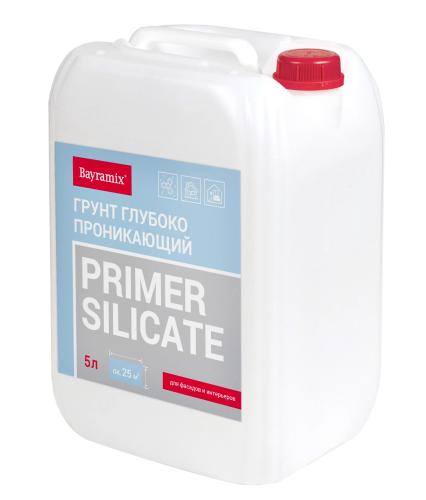 Bayramix Primer Silicate грунт глубокого проникновения для укрепления мелкопористых и рыхлых поверхностей, 10 л