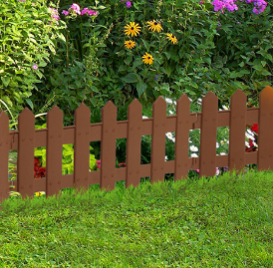 Садовое ограждение Палисадник коричневое, Стандартпарк