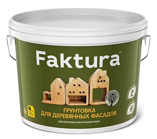 Грунтовка FAKTURA для деревянных фасадов антисептическая, ведро 9 л