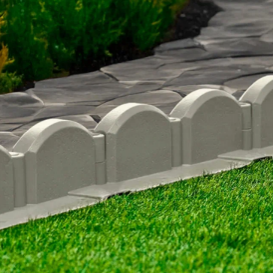 Садовый бордюр Волна серый, Стандартпарк