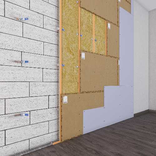 Каркасная система звукоизоляции стен «Барклайн Кварц»