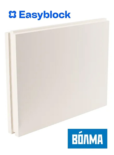 Волма пазогребневая плита стандарт ПГП 667х500х100 мм (полнотелая)