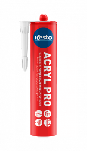 Акриловый герметик ACRYL PRO белый, 310 мл, Kesto