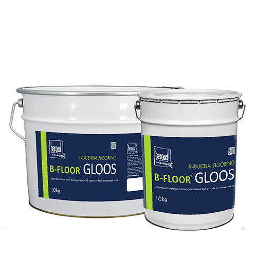 B-Floor Gloss, 10 кг, Двухкомпонентный полиуретановый светостойкий глянцевый лак, Bergauf