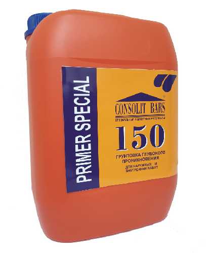 Consolit Bars 150 специализированный праймер-грунтовка глубокого проникновения при использовании ремонтных смесей CONSOLIT BARS, 10 кг Консолит