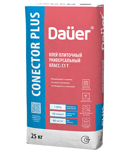 Conector Home Plus, 25 кг, Клей плиточный Универсальный C1, Dauer, мешок