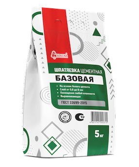 Шпатлевка цементная Базовая 5 кг мешок Старатели