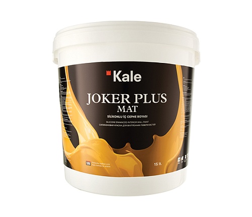 Матовая краска на водной основе для внутренних работ 5169 Joker Plus Mat базы A, B, C, D/D, 2,5 л, Kalekim