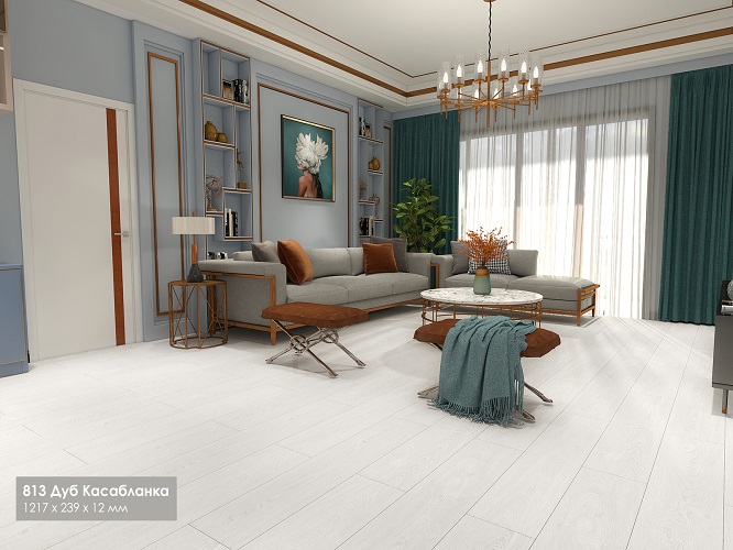Ламинат Дуб Касабланка Megapolis (Мегаполис)  Floorwood (Флорвуд)