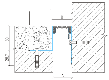Деформационный шов тип ДШЛ-50-УГЛ/035