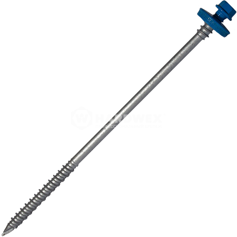Шурупы для крепления сэндвич-панелей 7.0/6.3x160 мм RUSPERT (SILVER GREY), RAL 5015 небесно-синий, 20 шт, Hardwex