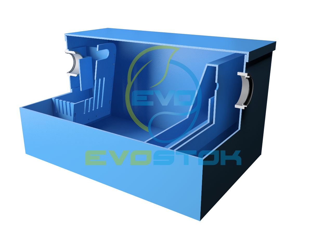 Жироуловитель под мойку EvoStok 1,5-100, диаметр 110 мм