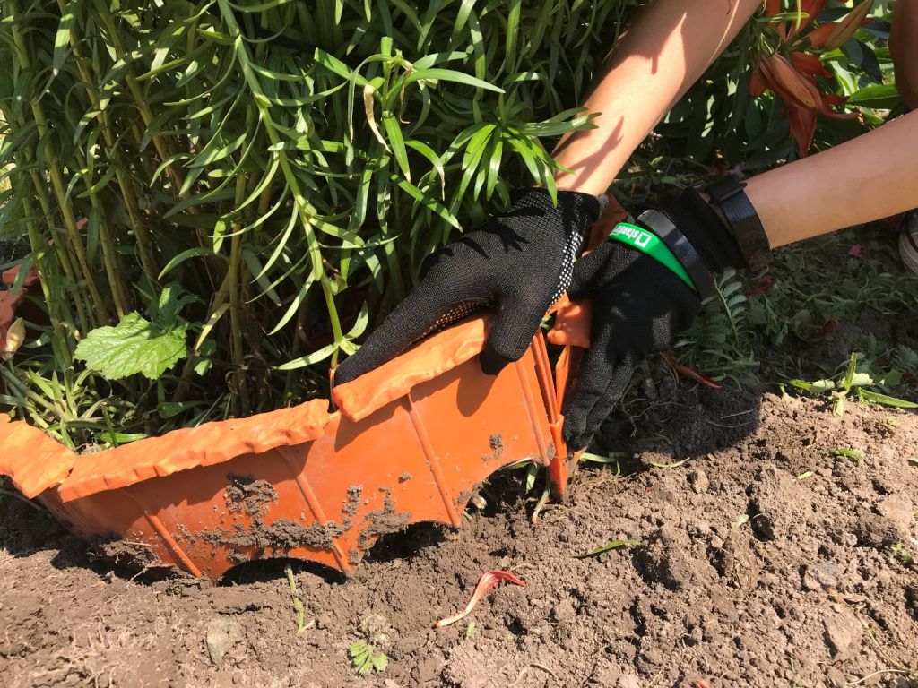 Декоративный бордюр Камешки  Б-75.04.13-ПП 8201-СМ серый мрамор, высота 125 мм, 0,75 м, Стандартпарк