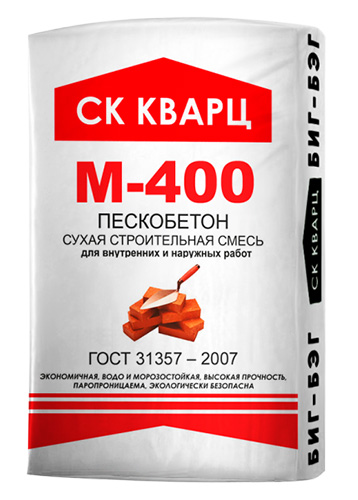 Смесь сухая монтажно-кладочная Пескобетон М400 ГОСТ, 1000 кг