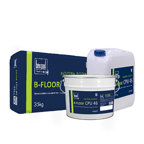 B-Floor CPU Base 46, 30 кг, Композиция для создания высокопрочного пола (бетонополимер), 3 компонента, Bergauf