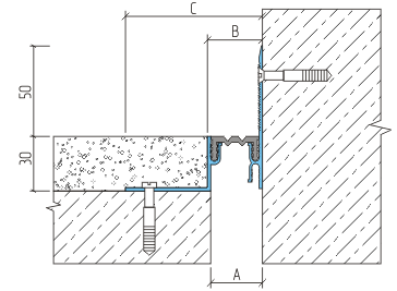 Деформационный шов тип ДШЛ-30-УГЛ/035