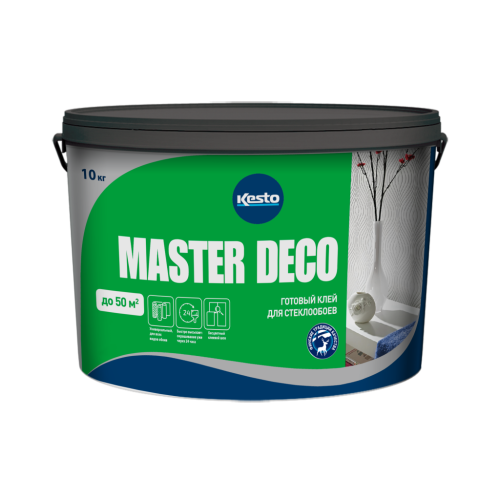 Готовый клей для стеклообоев Master Deco, 10 кг, Kesto