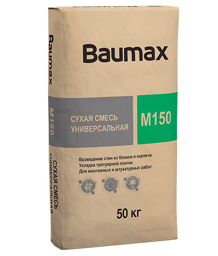Сухая смесь универсальная Baumax М-150, 50 кг, мешок