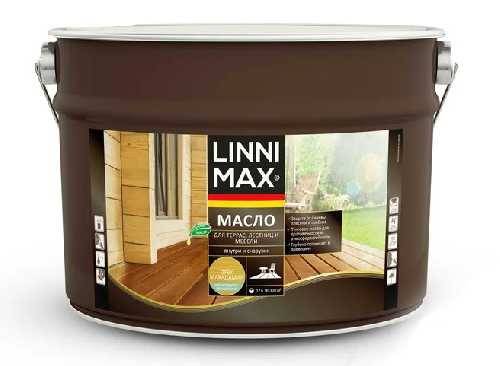 Средство (масло) защитно-декоративное для древесины LINNIMAX орех макадамия 9 л
