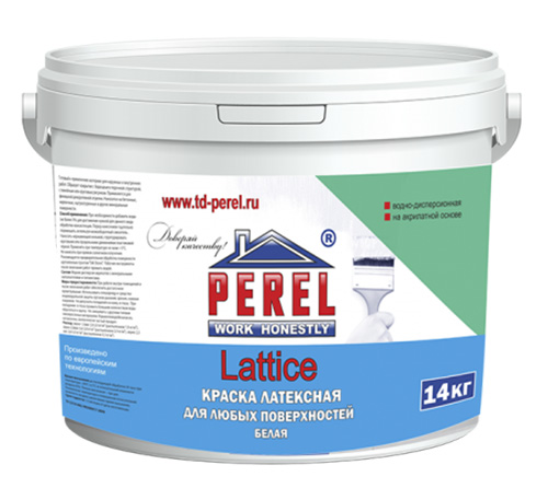 Латексная краска Perel Lattice, 14 кг ведро