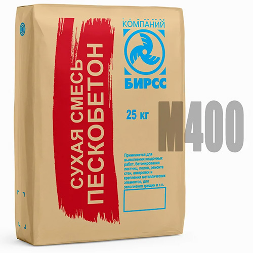 Цементно-песчаная смесь М400 БИРСС 53, 25 кг