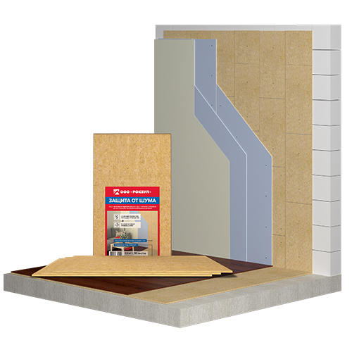 Лист звукоизоляционный ROCKWOOL (1000х600х10) 12 шт (7,2 м2, 0,072 м3) в упаковке