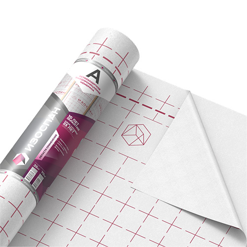 ИЗОСПАН А, 3,2х21,875 м, (70 м2) Ветрозащитная паропроницаемая мембрана, белая