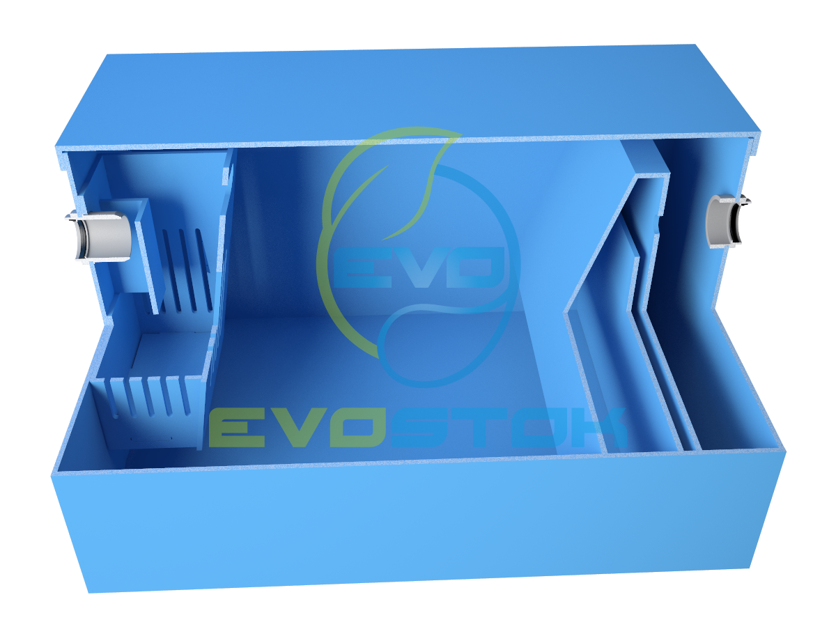 Жироуловитель под мойку EvoStok 1,5-100, диаметр 50 мм