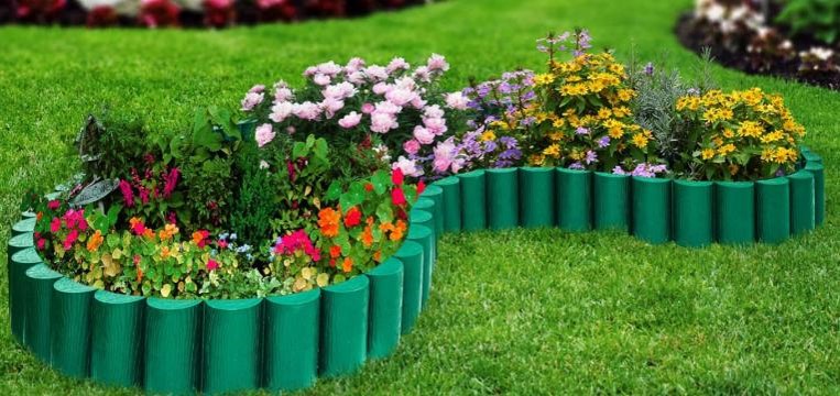 Ограждение Садовый конструктор зеленое, высота 15 см, Стандартпарк