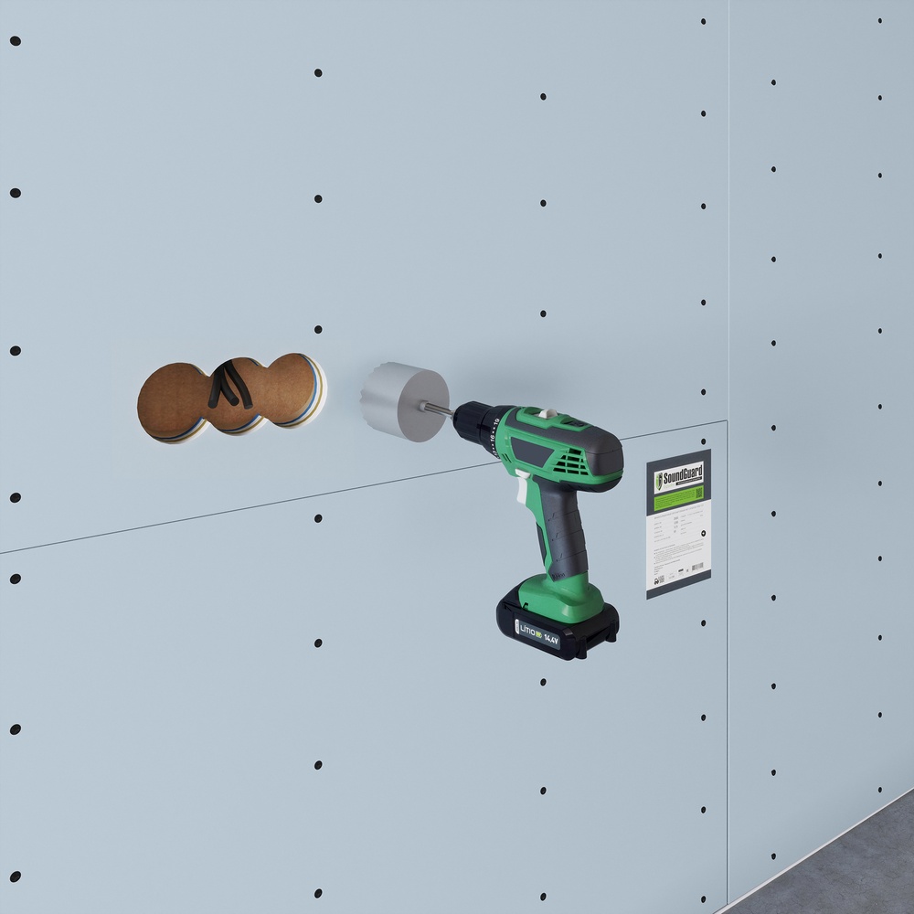 Звукоизоляционный подрозетник 1-секционный SoundGuard P-BOX 1 (130х130х48мм)(шт)