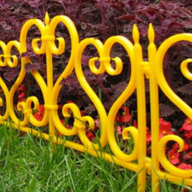 Садовое ограждение Ажурное желтое, Стандартпарк