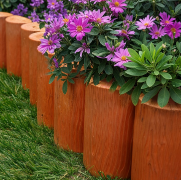 Ограждение Садовый конструктор терракот, высота 15 см, Стандартпарк