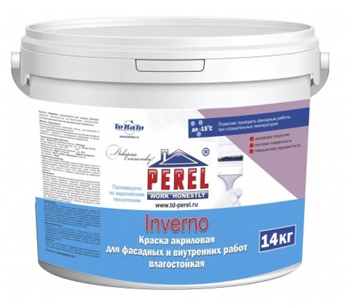 Зимняя акриловая краска Perel Inverno, 14 кг ведро