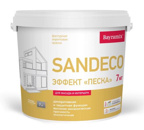 Bayramix Sandeco База С фактурная краска с эффектом песка, фракция 0,2-0,5 мм, 13 кг