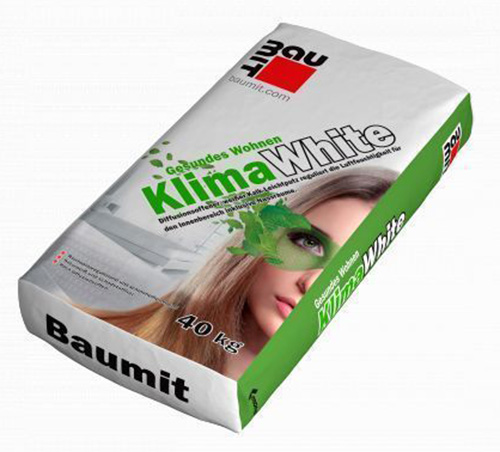Штукатурная смесь Baumit KlimaWhite, мешок 25 кг