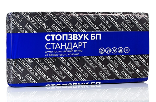 Плита шумопоглощающая Стопзвук БП Стандарт (1,2 м х 0,6 м х 50 мм) 2,88 м2