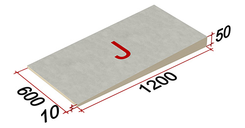 Плиты уклонообразующие LOGICPIR Slope -3,4% (J) СХМ/СХМ 1200Х600Х10-50, Технониколь, клиновидная теплоизоляция