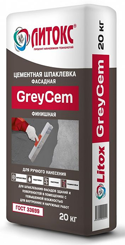 Финишная цементная шпаклевка Литокс GreyCem, 20 кг – ТСК Дипломат