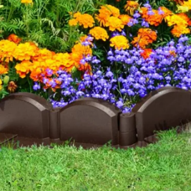 Садовый бордюр Волна коричневый, Стандартпарк